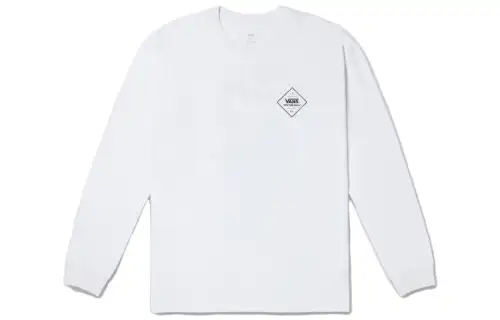 Vans RACING T Shirts Men's White Crew Neck Moderate
