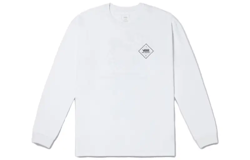 Vans RACING T Shirts Men's White Crew Neck Moderate
