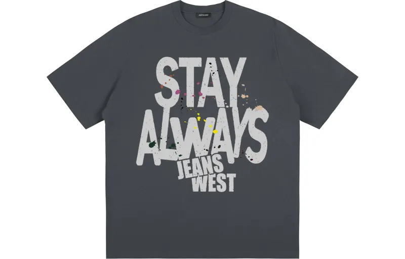 JEANSWEST T Shirts Unisex Crew Neck Moderate Straight Fit