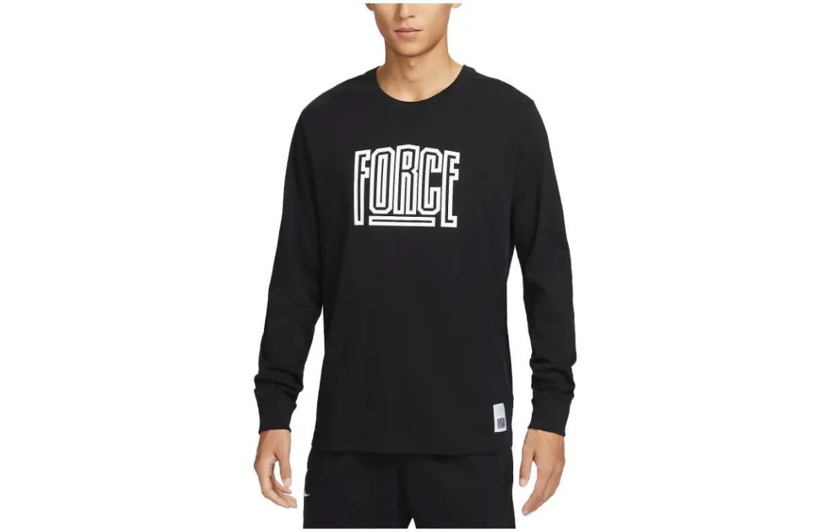 Nike T-Shirts Men's Black Crew Neck Moderate