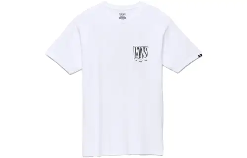Vans T Shirts Unisex White Crew Neck Moderate Straight Fit