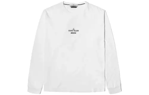 STONE ISLAND T Shirts Men's White Crew Neck Moderate Straight Fit