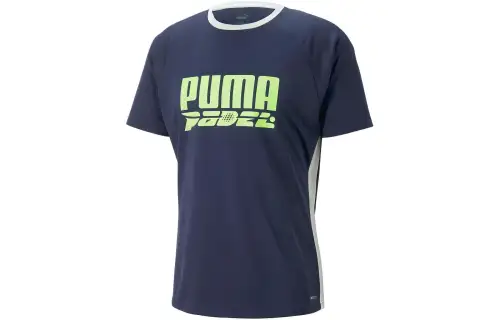 PUMA T Shirts Men's Marine Blue Crew Neck Moderate Straight Fit