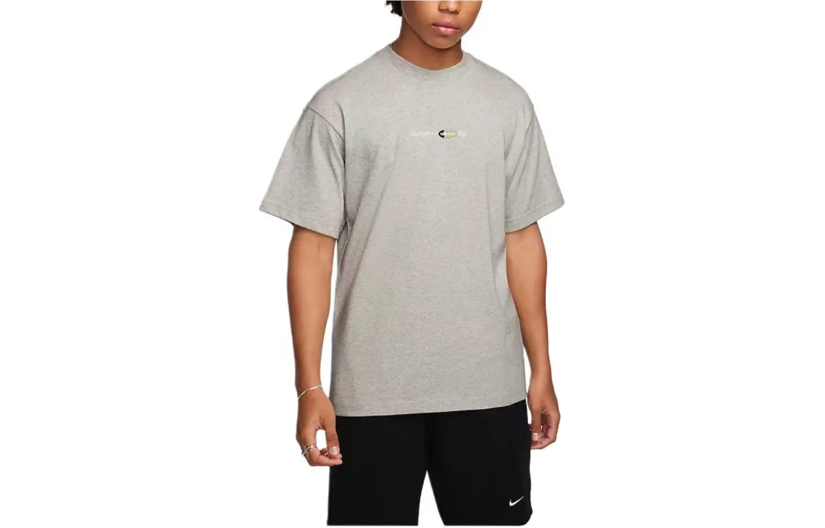 Nike Air Max T-Shirts Men's Gray Crew Neck Moderate Other