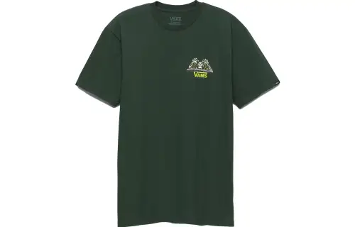 Vans Sounds From Below T Shirts Unisex Green Crew Neck Moderate Straight Fit