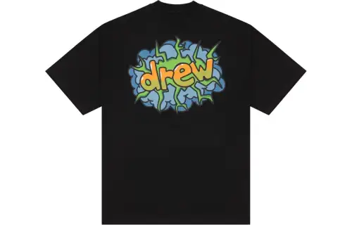 Drew house T Shirts Unisex Black Crew Neck Moderate Straight Fit