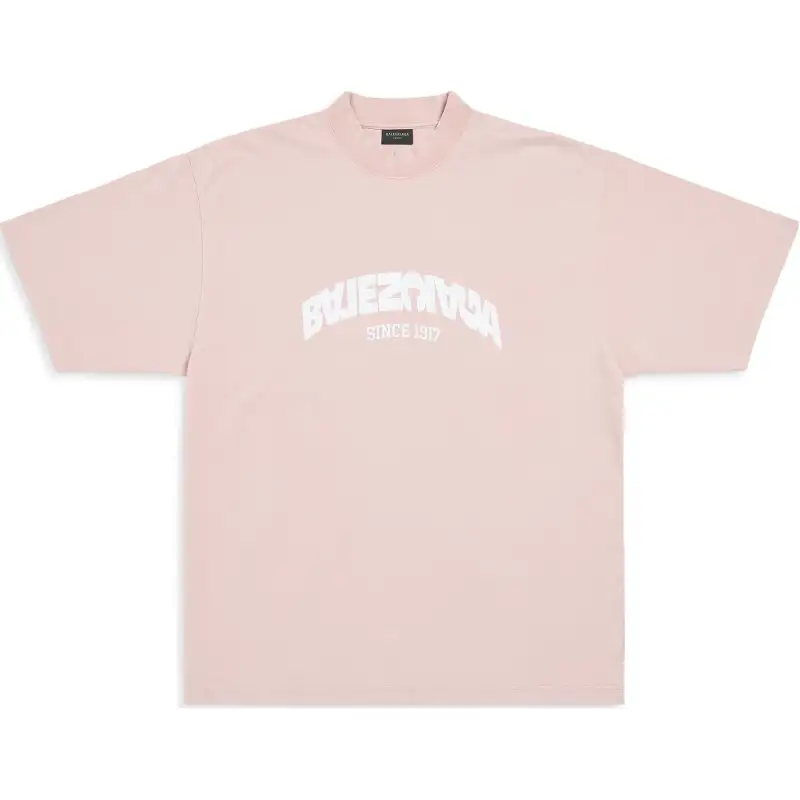 Balenciaga T Shirt Regular Fit Unisex Pink