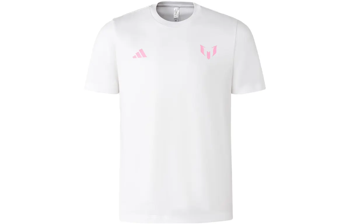 Adidas T-Shirts Men's White Crew Neck Moderate Straight Fit