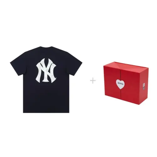 New Era T Shirts Unisex Navy Blue Crew Neck Moderate Straight Fit