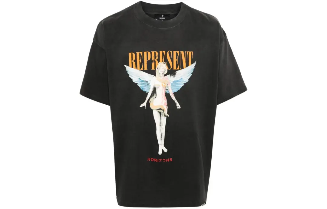 REPRESENT Logo-print Cotton T-shirt