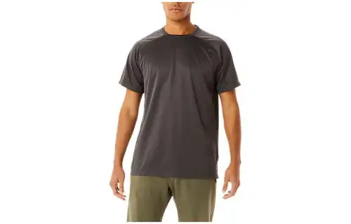 Asics Active Short Sleeve Top T Shirt Men's Dark Gray