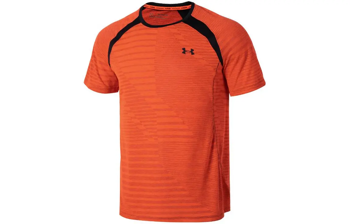 Under Armour T-Shirts Men's Red Crew Neck Moderate Straight Fit