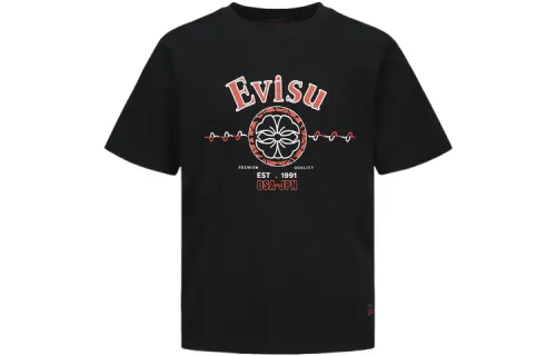EVISU T Shirts Men's Crew Neck Moderate Straight Fit