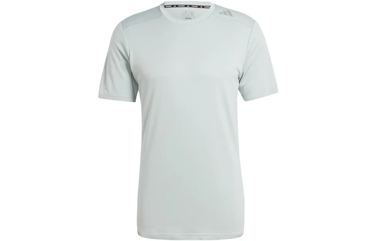 Adidas T-Shirts Men's Gray Crew Neck Moderate Straight Fit