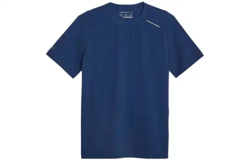 PUMA Porsche T Shirts Men's Blue Crew Neck Moderate Straight Fit