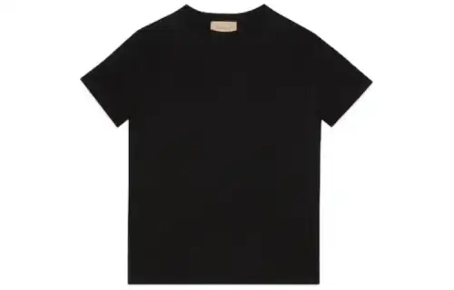 GUCCI T Shirts Men's Black Crew Neck Moderate Straight Fit