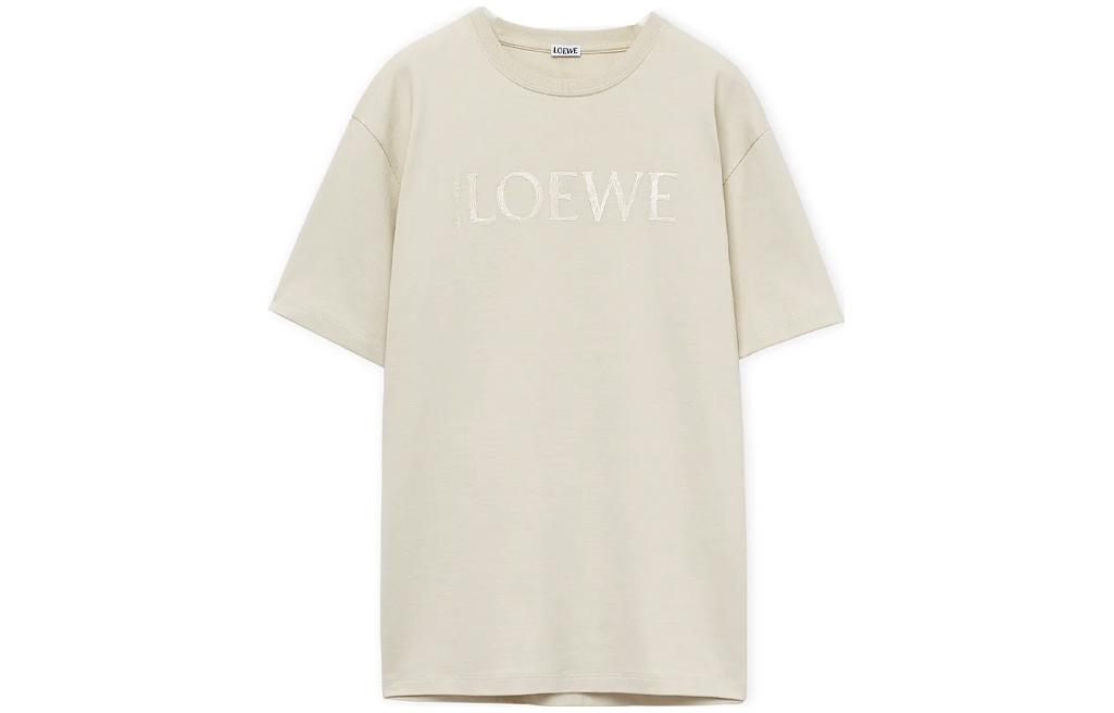 Мужская футболка LOEWE Logo (бежевая)