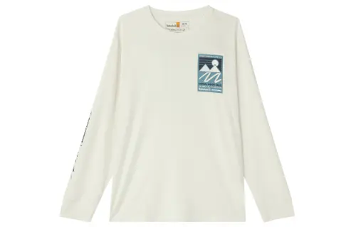 Timberland T Shirts Unisex Vintage White Crew Neck Moderate Straight Fit