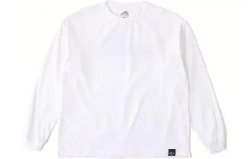 New Balance T Shirts Men's White Crew Neck Moderate Straight Fit