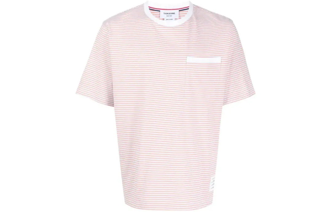 THOM BROWNE Striped Crewneck T Shirt