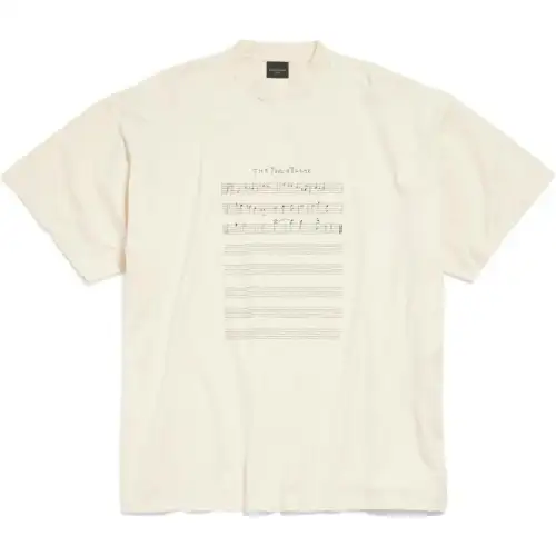 Balenciaga SS24 T Shirt Loose Fit Men's Beige