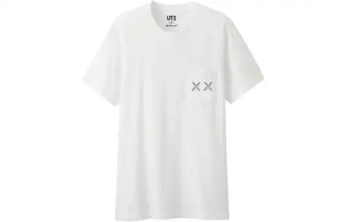 UNIQLO T Shirts Unisex White Crew Neck Moderate Straight Fit