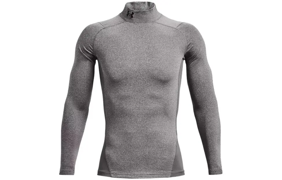Under Armour ColdGear T-Shirts Men's Gray Half-Turtleneck Moderate Straight Fit