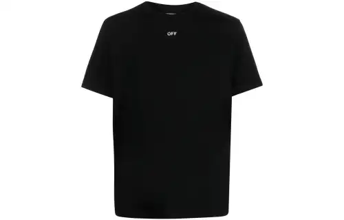 OFF WHITE T Shirts Men's Black Crew Neck Moderate Other