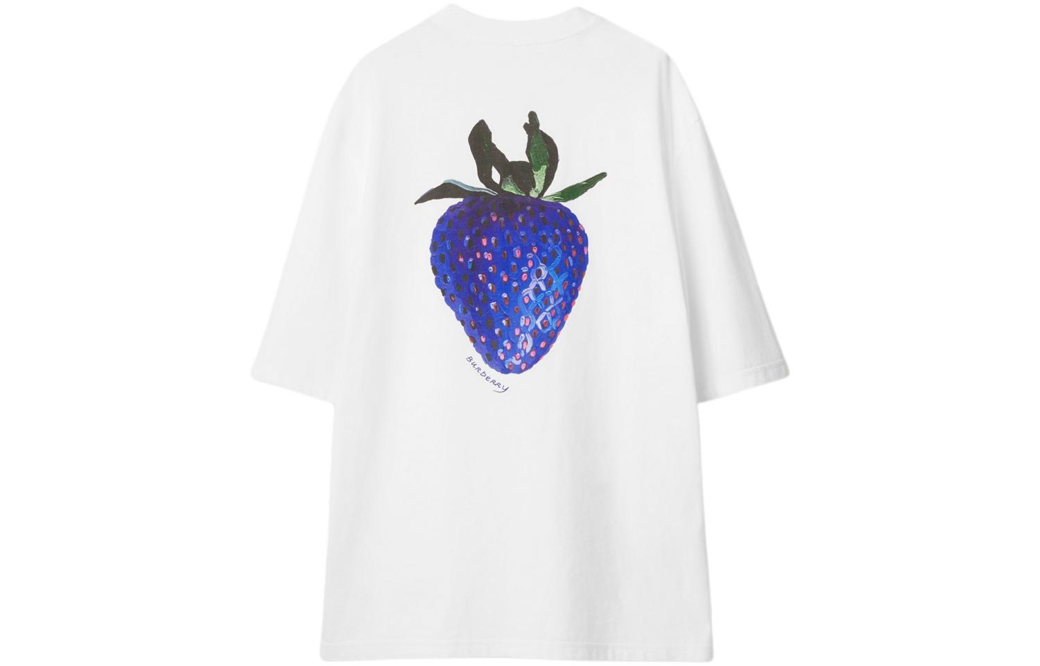 Мужская футболка Burberry Logo Strawberry (белая)