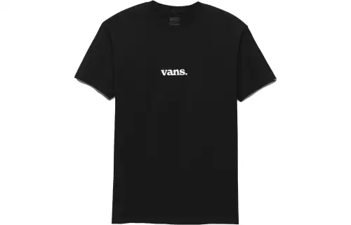 Vans Lower Corecase SS T Shirts Unisex Black Crew Neck Moderate Straight Fit