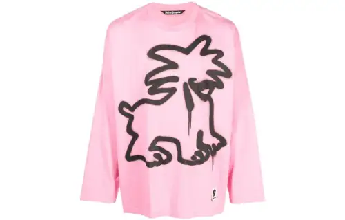 PALM ANGELS Spray Leon Long Sleeve T shirt