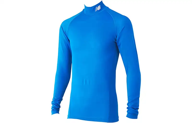 New Balance T Shirts Men's Blue Stand Collar Moderate