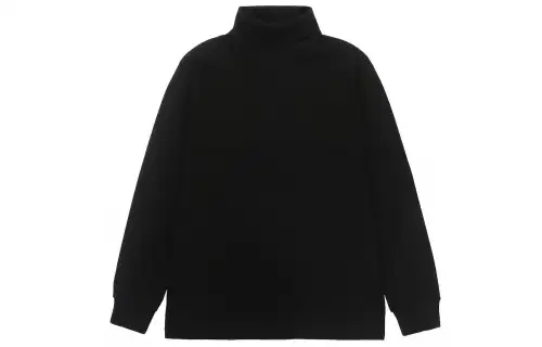 UNIQLO T Shirts Men's Black Turtleneck Moderate Straight Fit