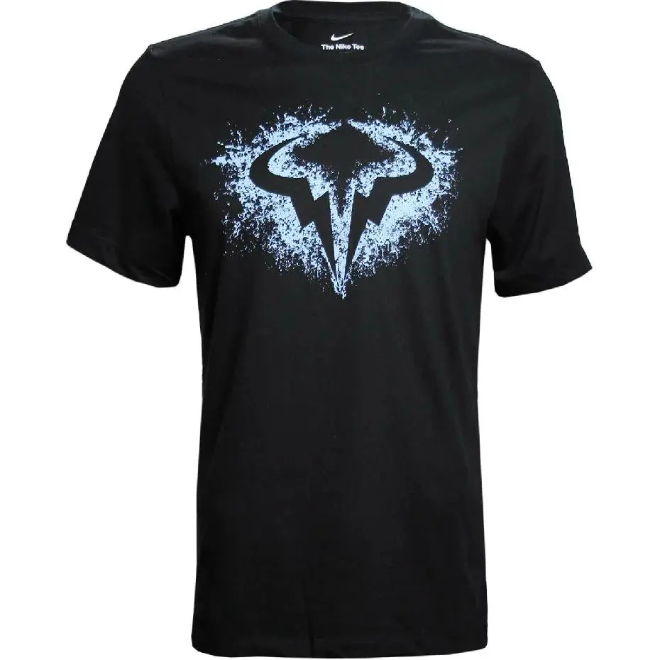 Nike T-Shirts Men's Black Crew Neck Moderate Straight Fit