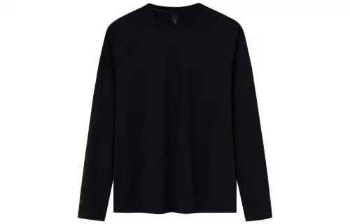 ANTA T Shirts Men's Black Crew Neck Moderate Straight Fit