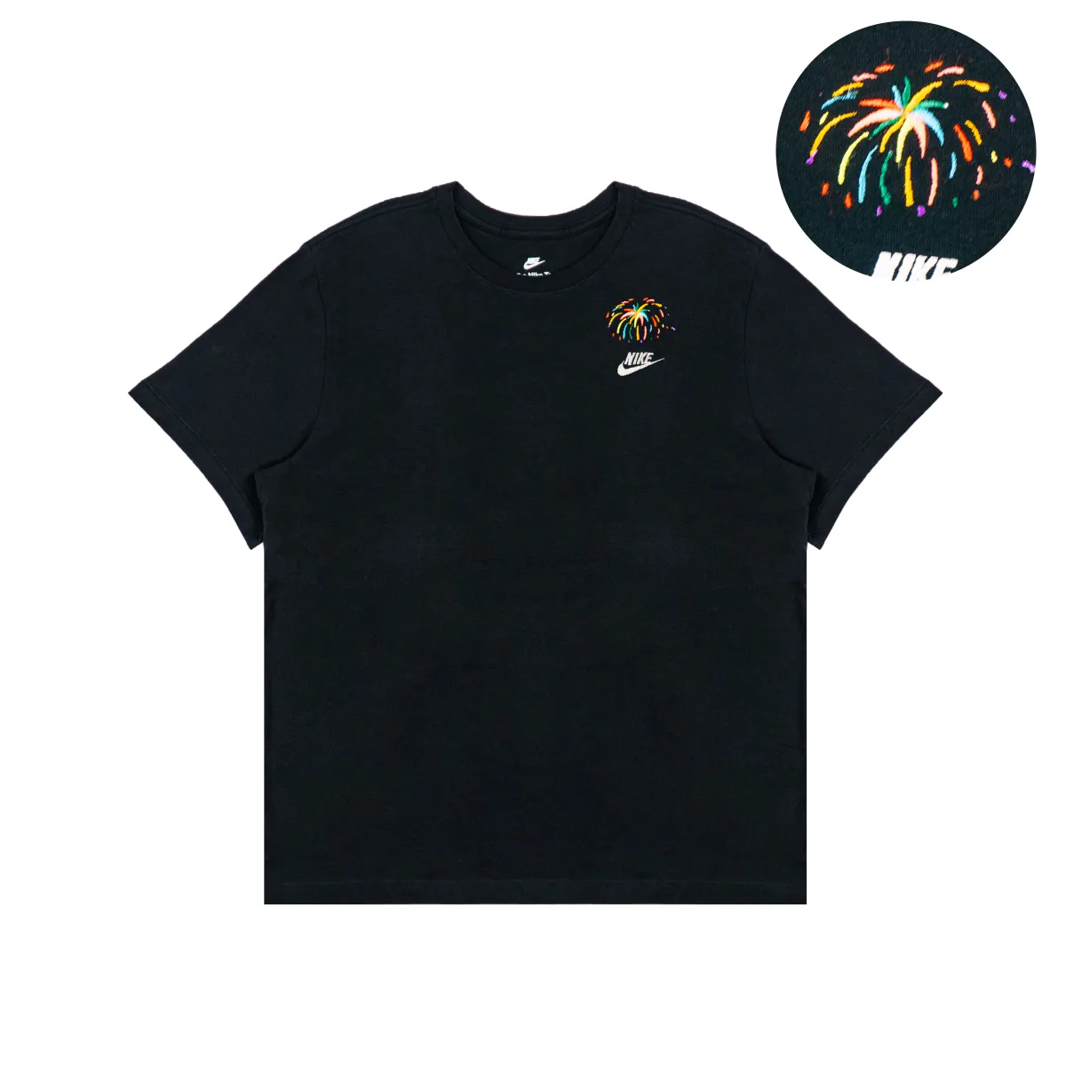 Nike Drop Shoulder Sleeve T-Shirt Unisex Black
