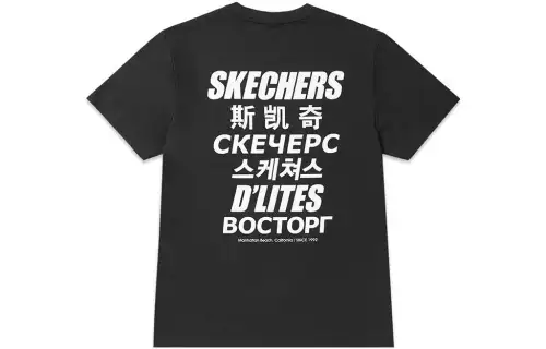 Skechers SS24 Drop Shoulder Sleeve T Shirt Men's Black