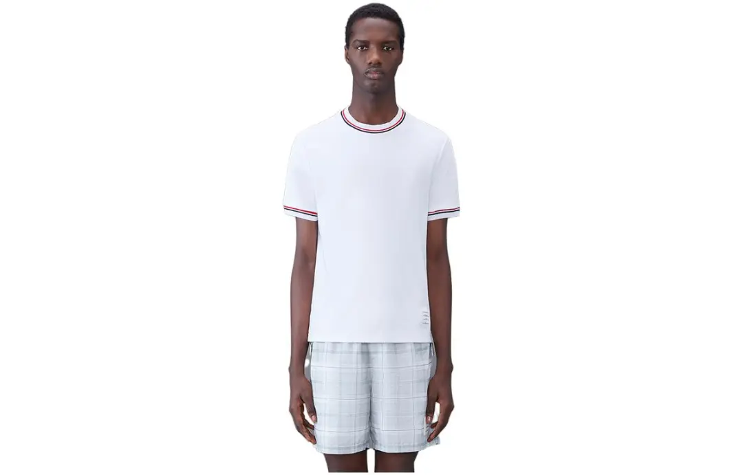 THOM BROWNE Milan Striped Crewneck T Shirt
