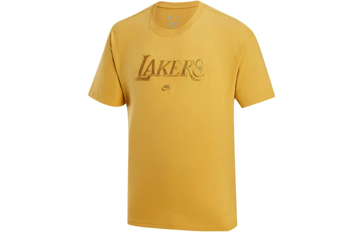 Nike T-Shirts Men's Wheat Gold Crew Neck Moderate