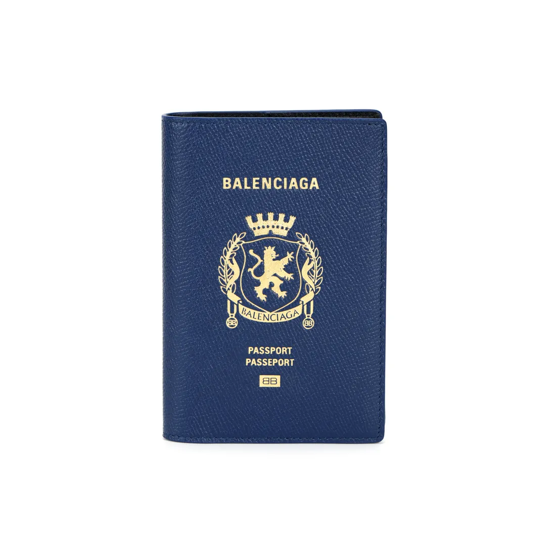 Balenciaga Logo Printed Passport Holder