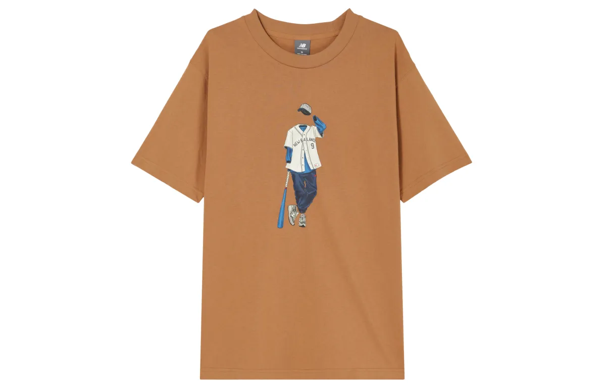 New Balance Athletics Baseball Style T Shirt Men's Walnut Wood