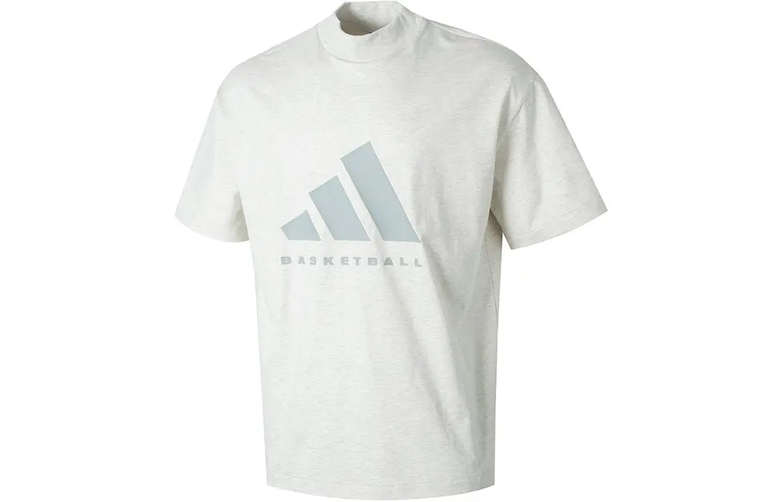 Adidas BASKETBALL T Shirt Unisex Light Gray