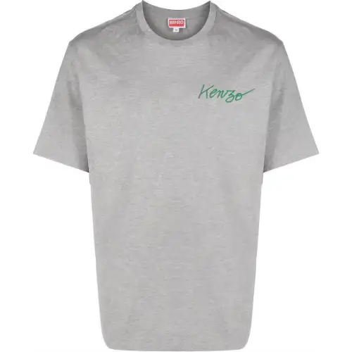 KENZO T Shirts Men's Gray Crew Neck Moderate Straight Fit
