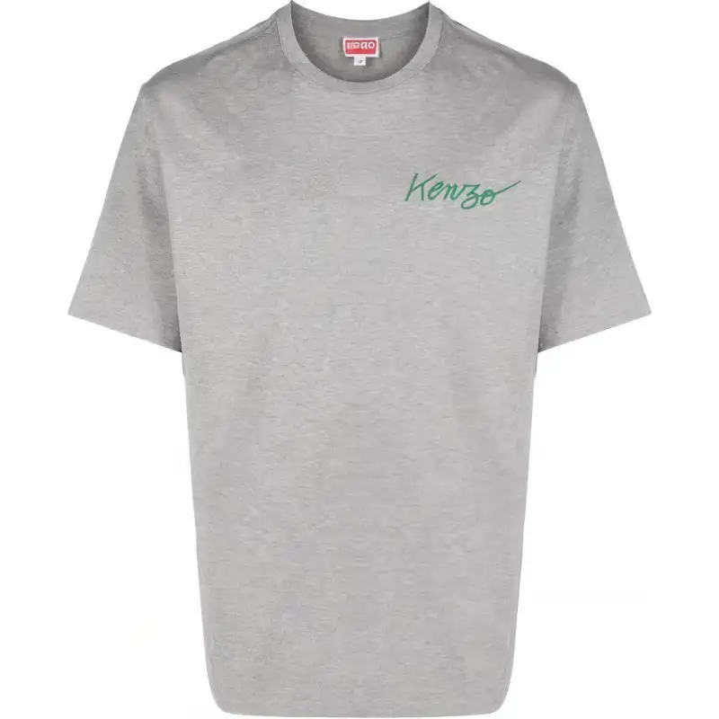 KENZO T Shirts Men's Gray Crew Neck Moderate Straight Fit