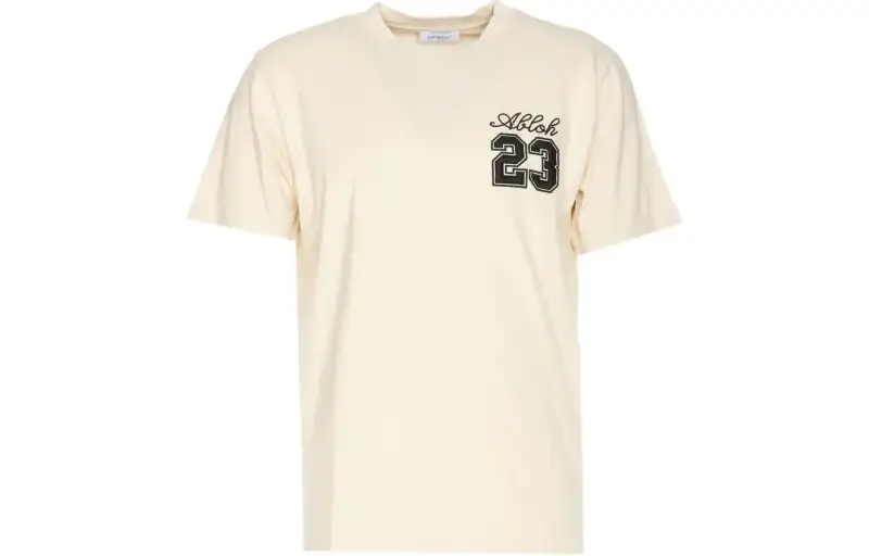 OFF WHITE 23 Embroidered Crewneck T Shirt