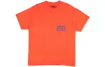 Travis Scott T Shirts Men's Orange Crew Neck Moderate Straight Fit