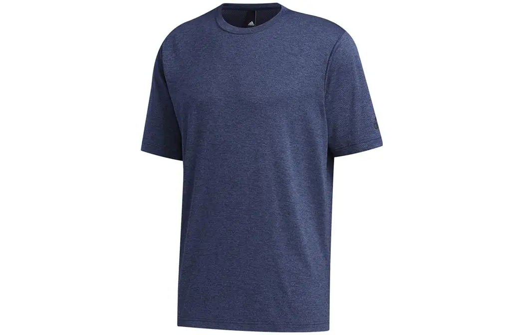 Adidas T-Shirts Men's Blue Crew Neck Moderate Straight Fit