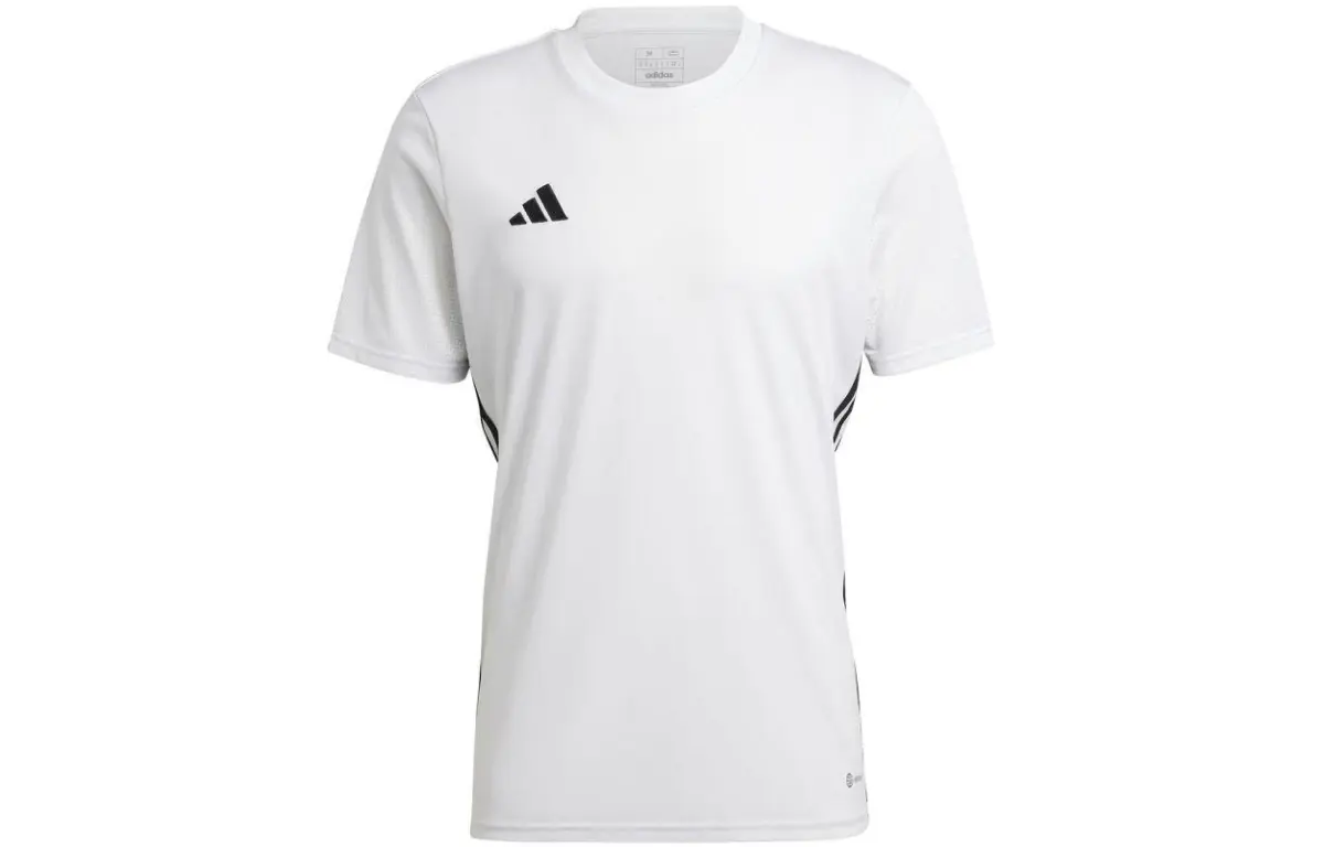 Adidas T-Shirts Men's White Crew Neck Moderate Straight Fit