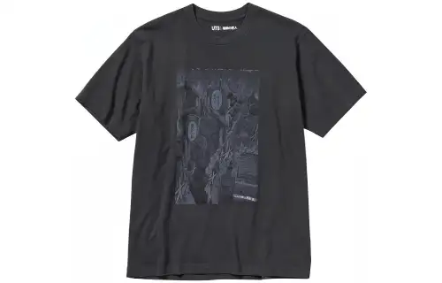 UNIQLO Short Sleeved T Shirts Unisex Dark Gray