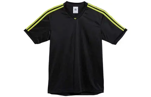 Adidas Originals T Shirts Men's Black V Neck Moderate Straight Fit